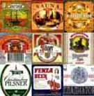 Example of beer bottle labels collection